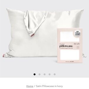 Kitsch Satin Pillowcase Standard 26 x 19 in - Ivory
